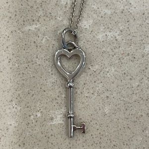 Tiffany &co silver key necklace. 100% authentic